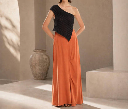 One-shoulder Knitted Sleeveless Top