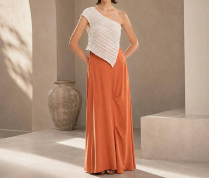 One-shoulder Knitted Sleeveless Top