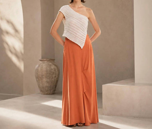 One-shoulder Knitted Sleeveless Top