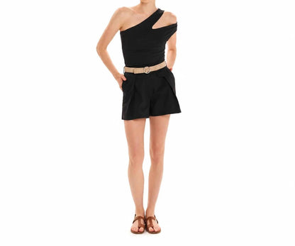 One-shoulder Top With Cut-out Detail