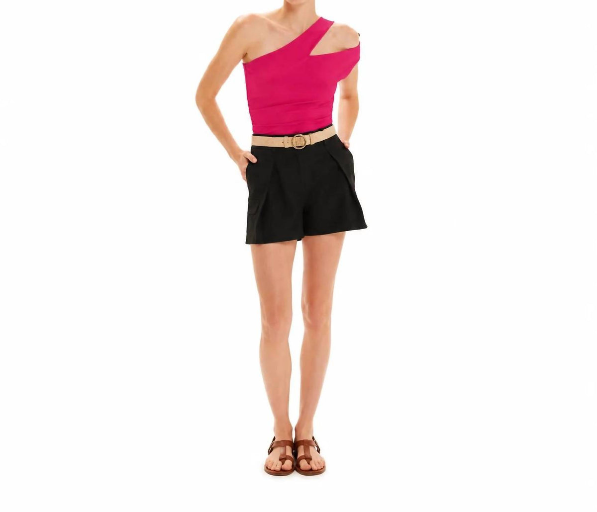 One-shoulder Top With Cut-out Detail