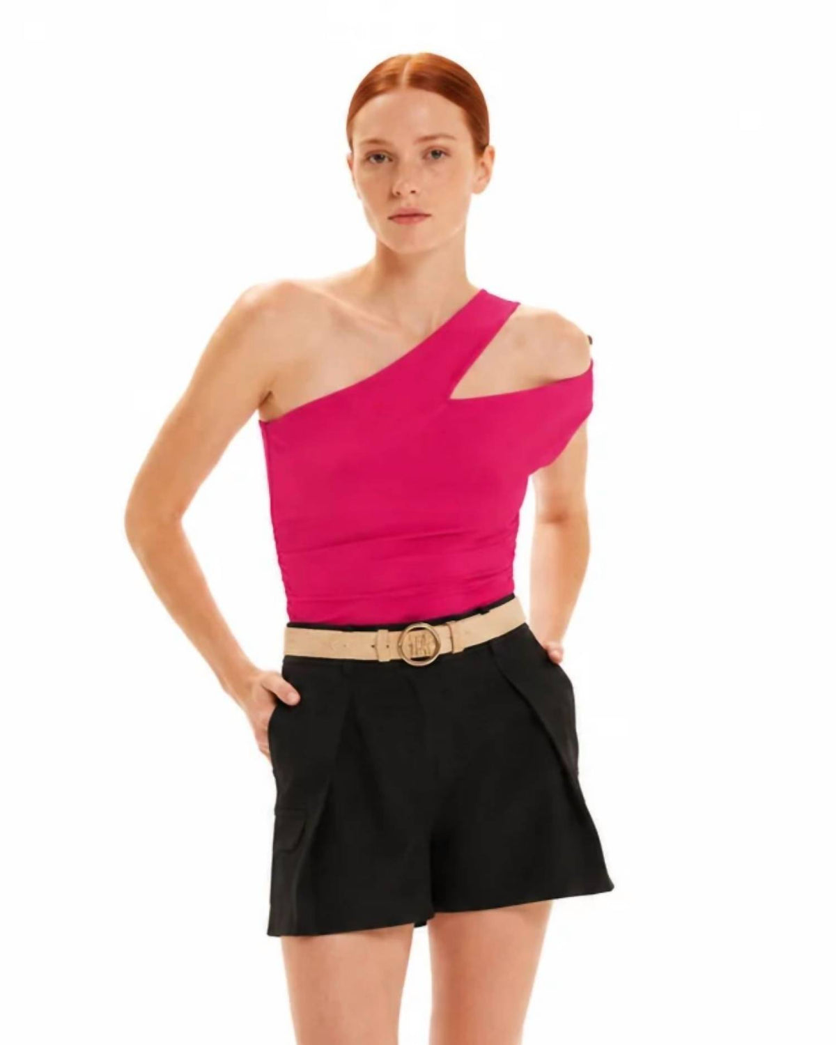 One-shoulder Top With Cut-out Detail