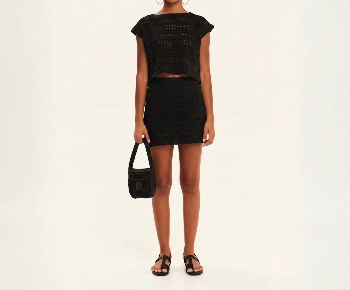 Sandy Lace Knit Mini Skirt