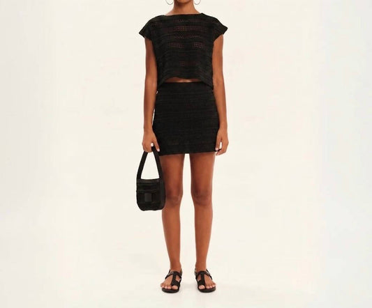 Sandy Lace Knit Mini Skirt