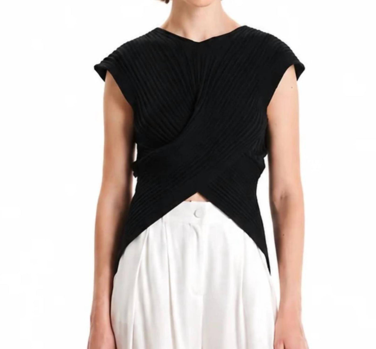 Seashells Knit Crossed Top