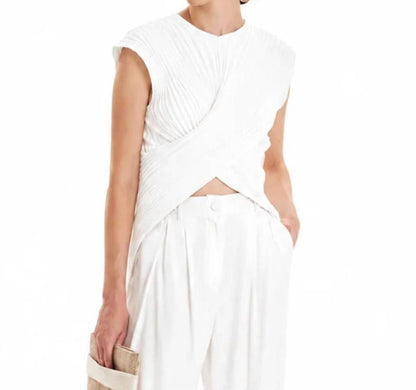 Seashells Knit Crossed Top