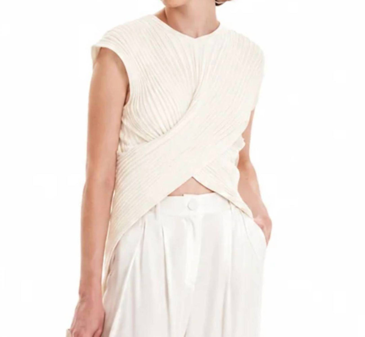 Seashells Knit Crossed Top