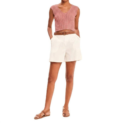 Sleeveless Knitted Crop Top