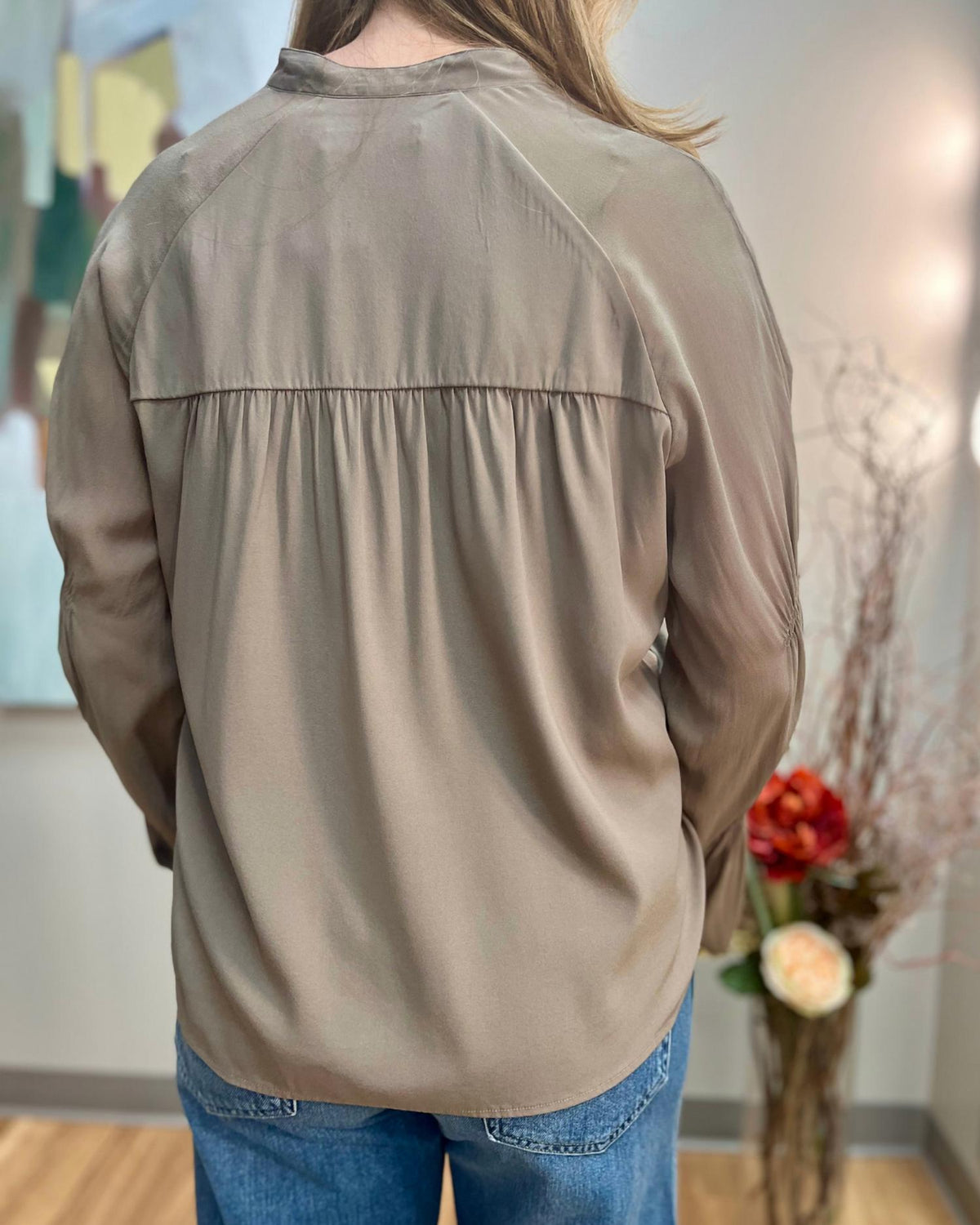 Silk Satin Puff Shirt