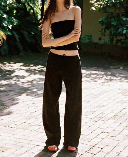Linen Track Pant