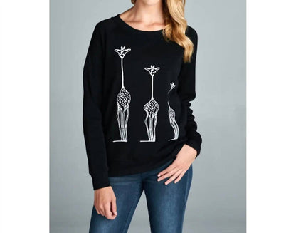 Giraffes Long Sleeve Pullover