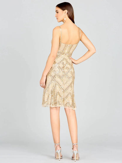 Fitted Beaded Short Dress