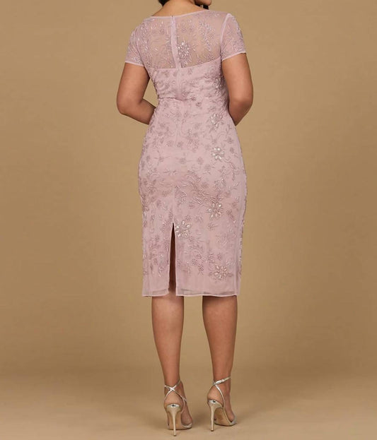 Floral Beaded Midi Dress