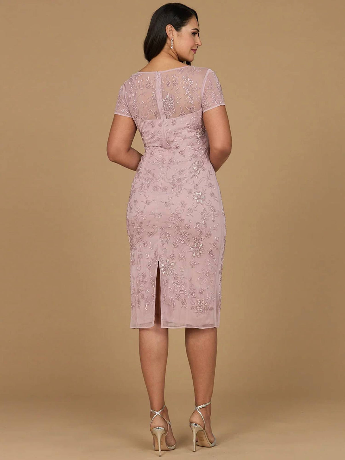 Floral Beaded Midi Dress
