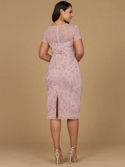 Floral Beaded Midi Dress