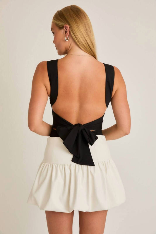 Missy Open Back Bow Bodysuits
