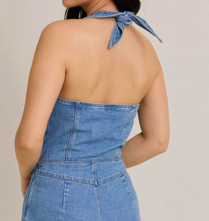 Vest-Style Romper with Micro Shorts