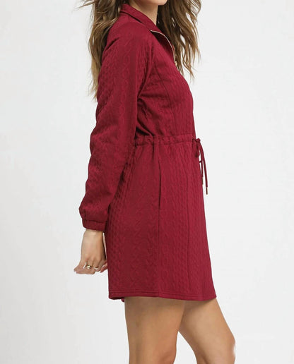 Halley Quarter-zip Mini Dress