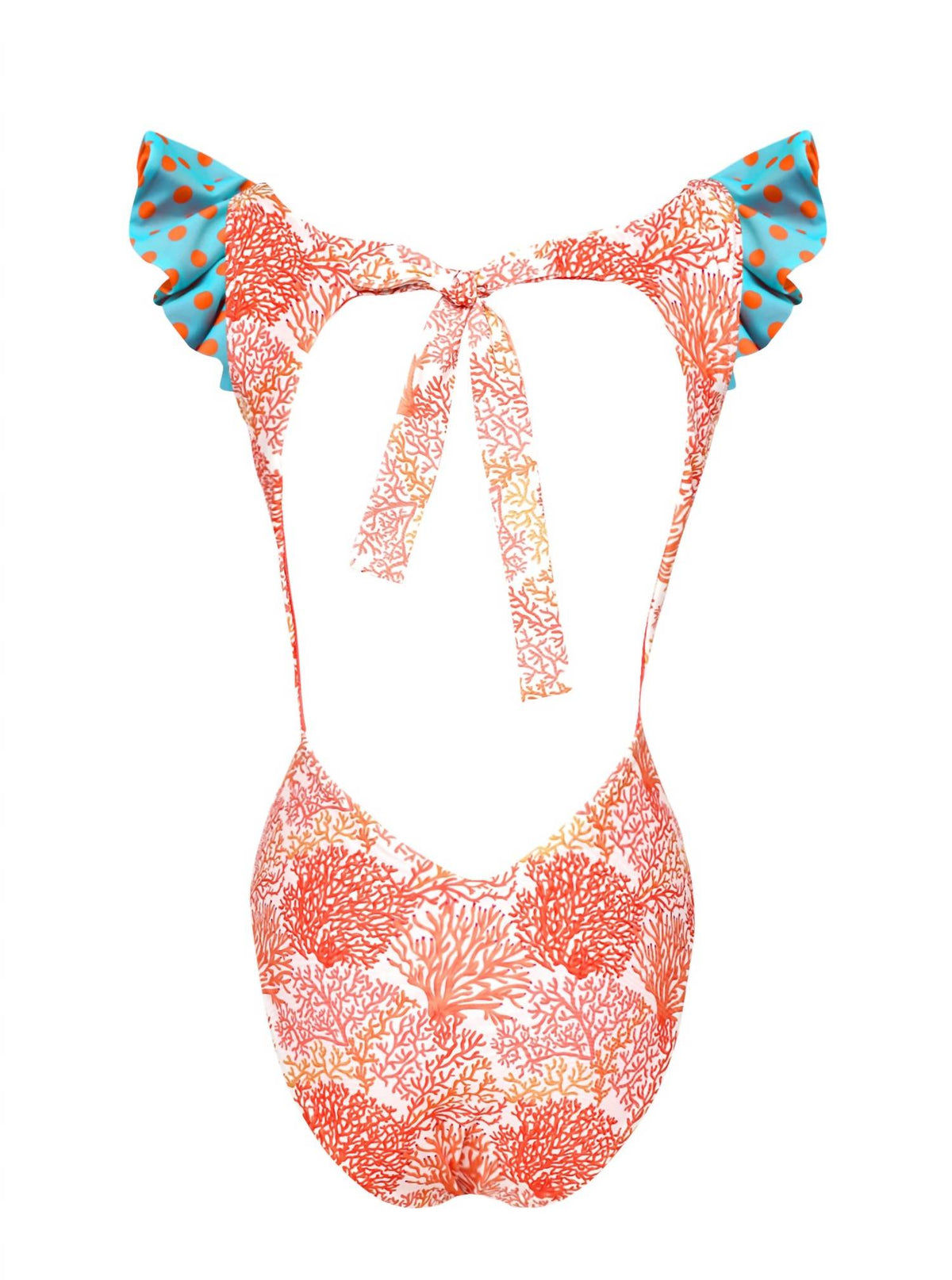 Women's Cut Out One Piece + Reversible Ruffles