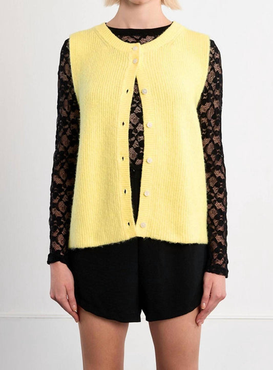 Buttoned Sweater Cardigan Vest