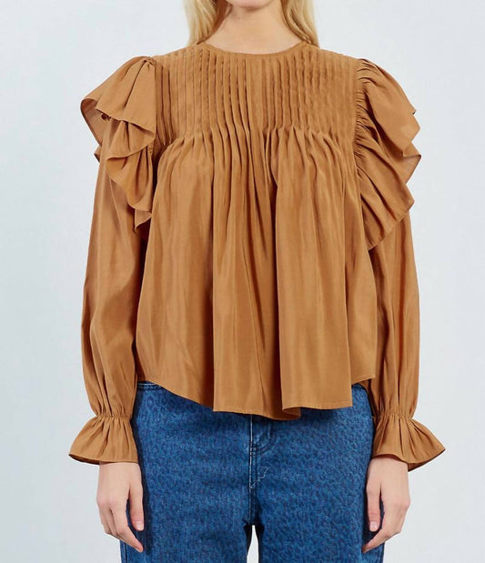 Long Sleeve Ruffle Blouse