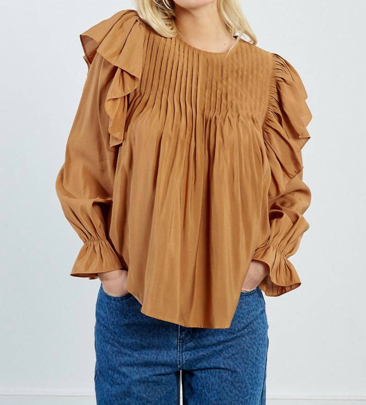 Long Sleeve Ruffle Blouse