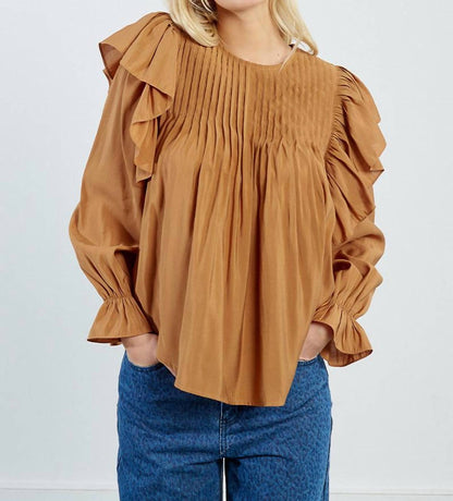 Long Sleeve Ruffle Blouse