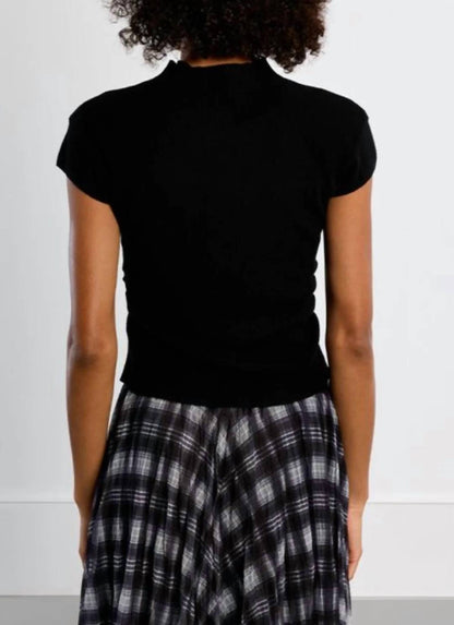 Ruched Sleeveless Sweater Top