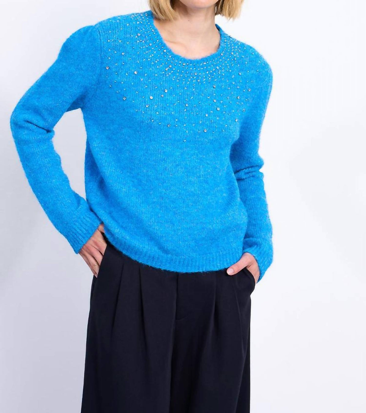 Sequin Embellished Knit Sweater