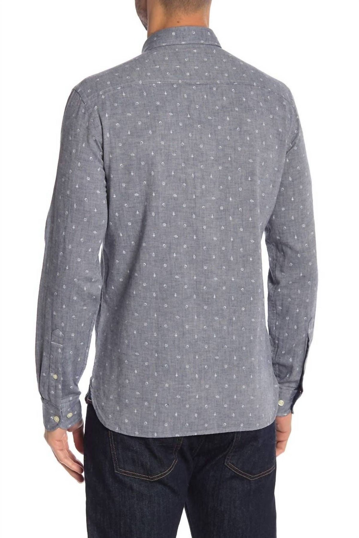 Mélange Print Button Down Shirt