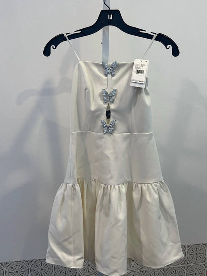 Crepe Butterfly Mini Dress