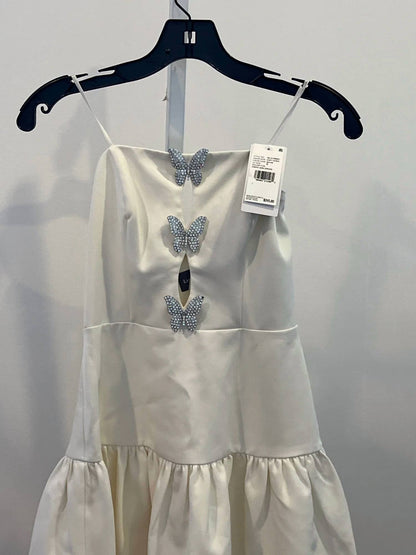 Crepe Butterfly Mini Dress