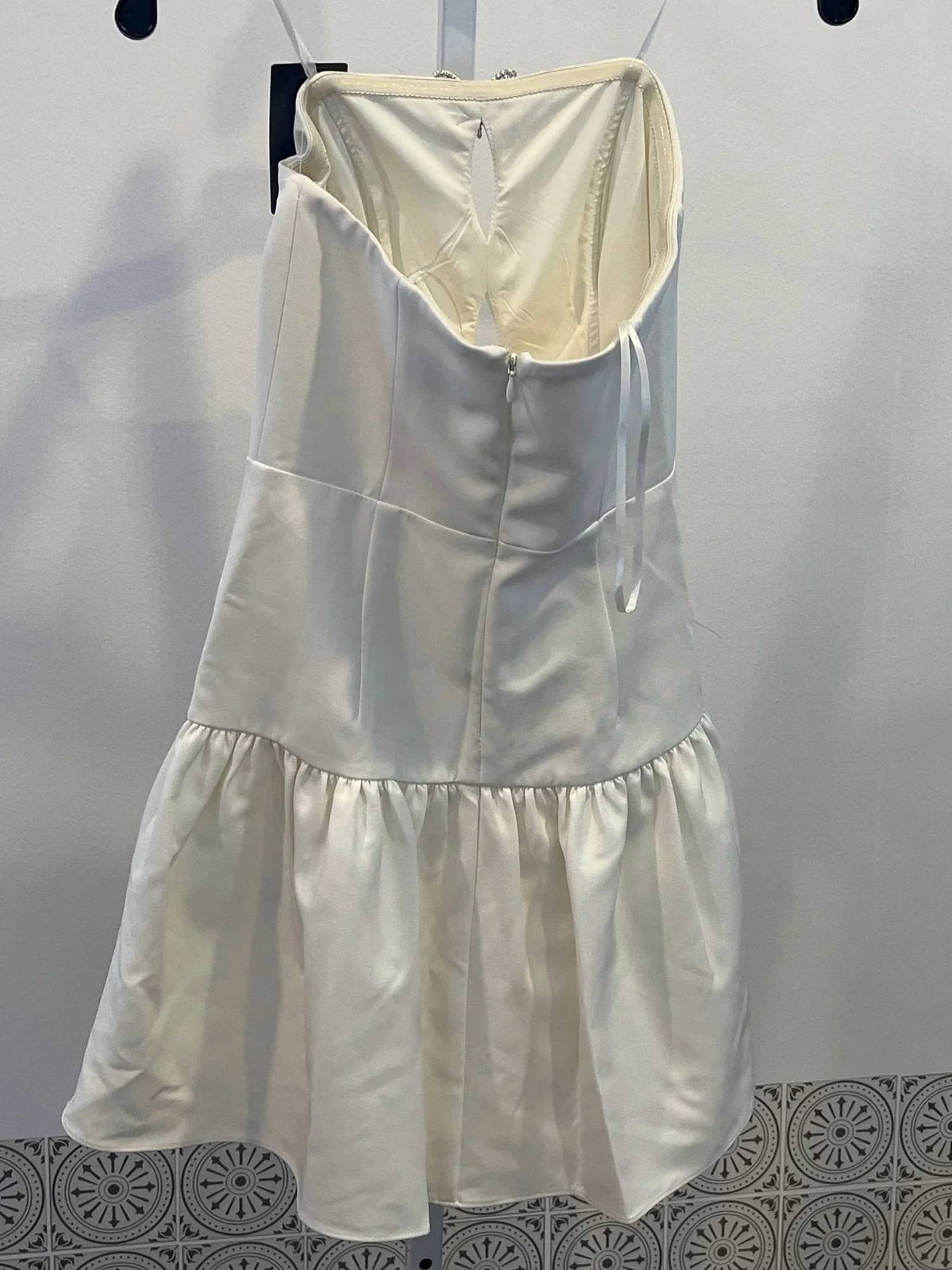 Crepe Butterfly Mini Dress