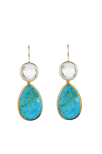 Women's Cody Genuine Quartz Pear Drop Earrings