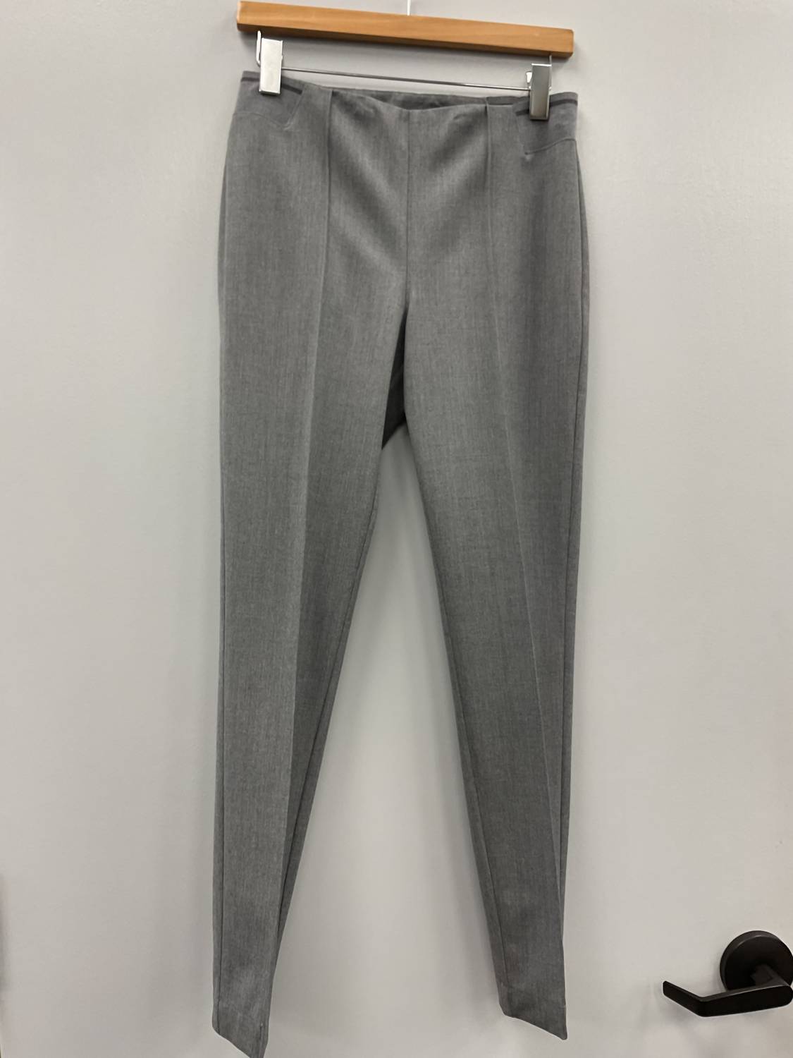 LIGHT GREY TAPERED WOOL PANT