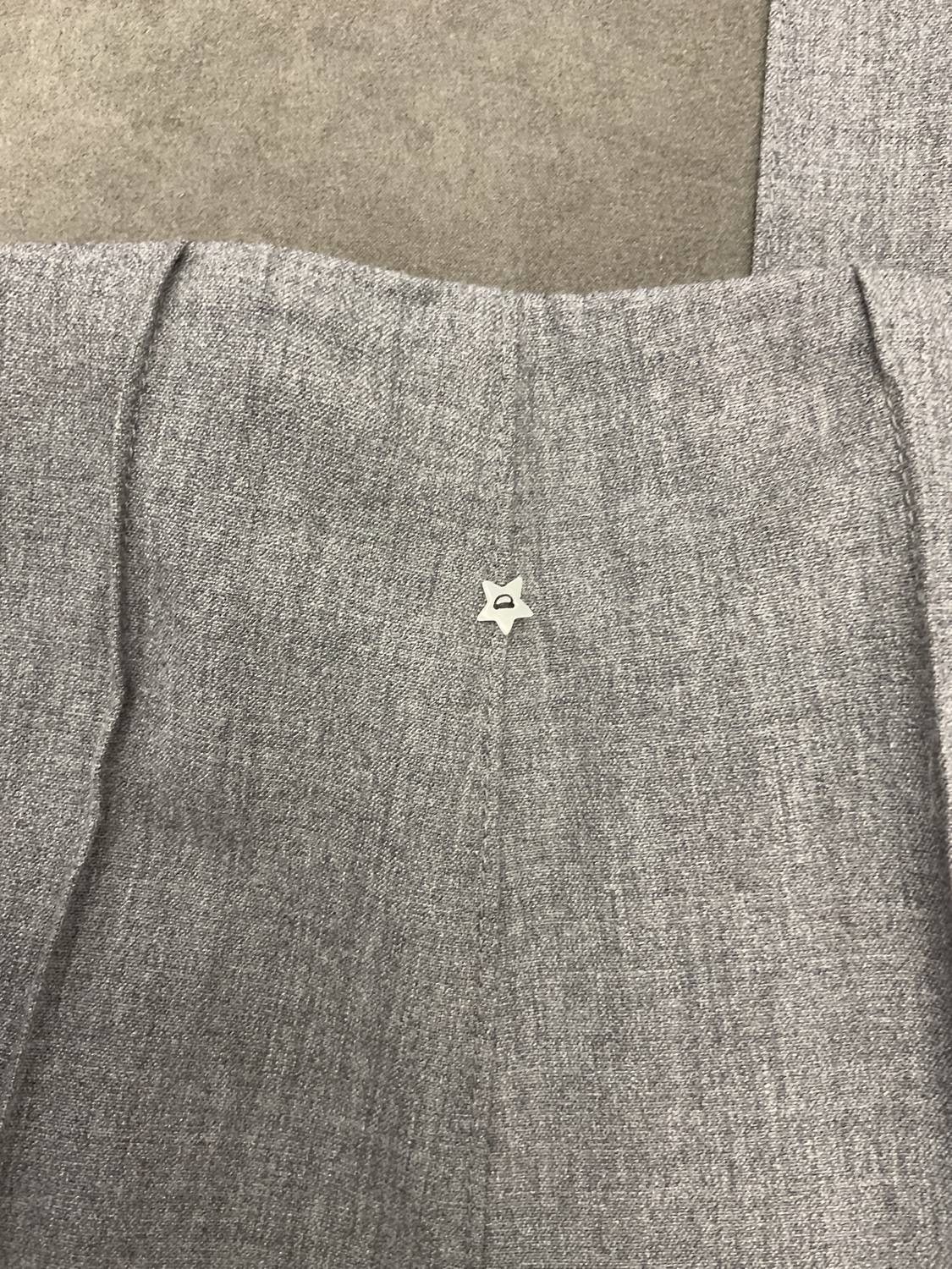 LIGHT GREY TAPERED WOOL PANT