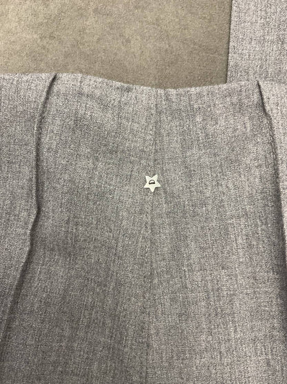 LIGHT GREY TAPERED WOOL PANT