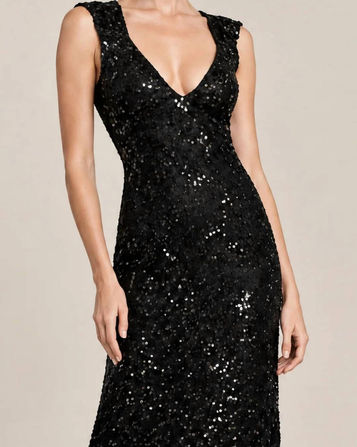 Cap Sleeve Sequined Dress
