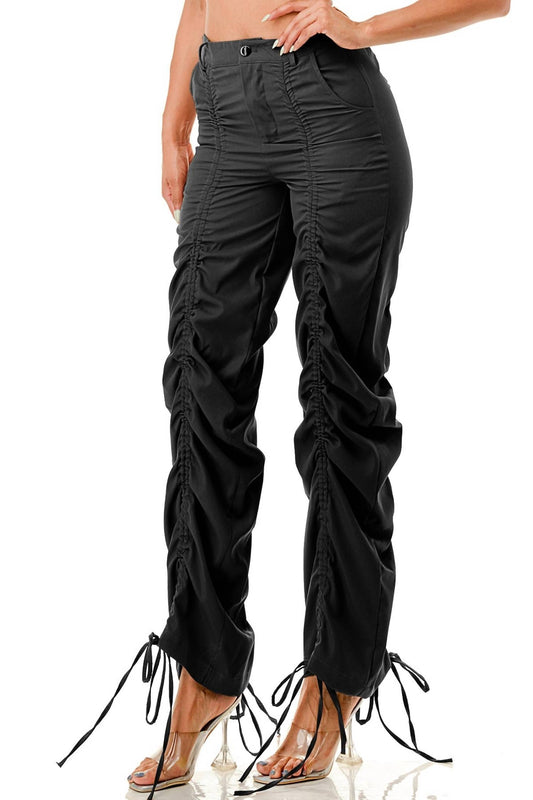 High-waist Ruched Pants - Plus