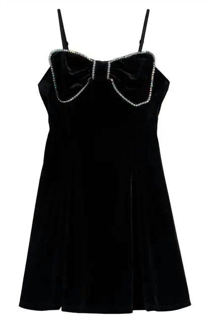 Girls Crystal Bow Party Dress