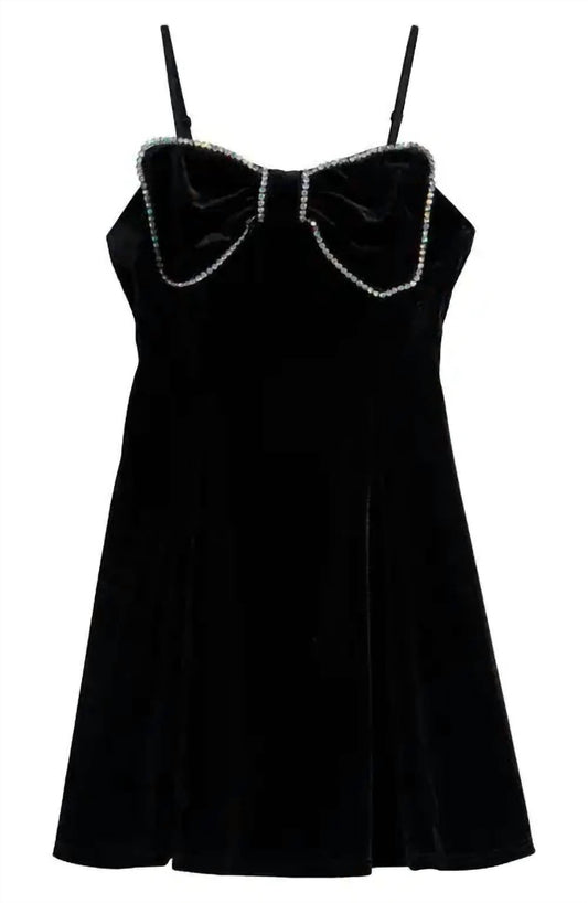 Girls Crystal Bow Party Dress