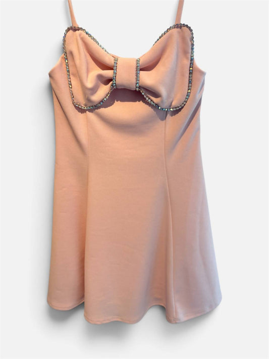 Girls Crystal Bow Party Dress