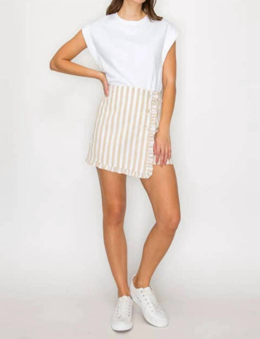 Ruffle Stripe Skort