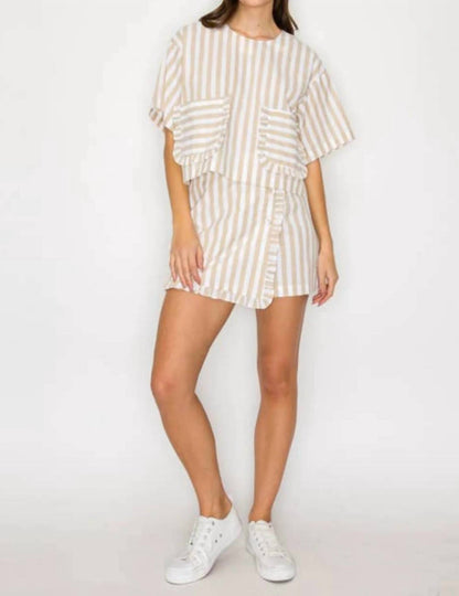 Ruffle Stripe Top