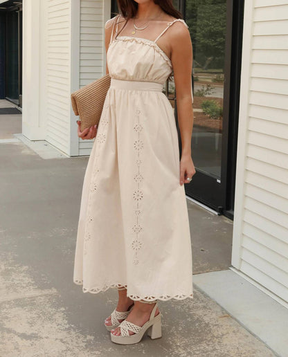 Ophelia Eyelet Midi Dress
