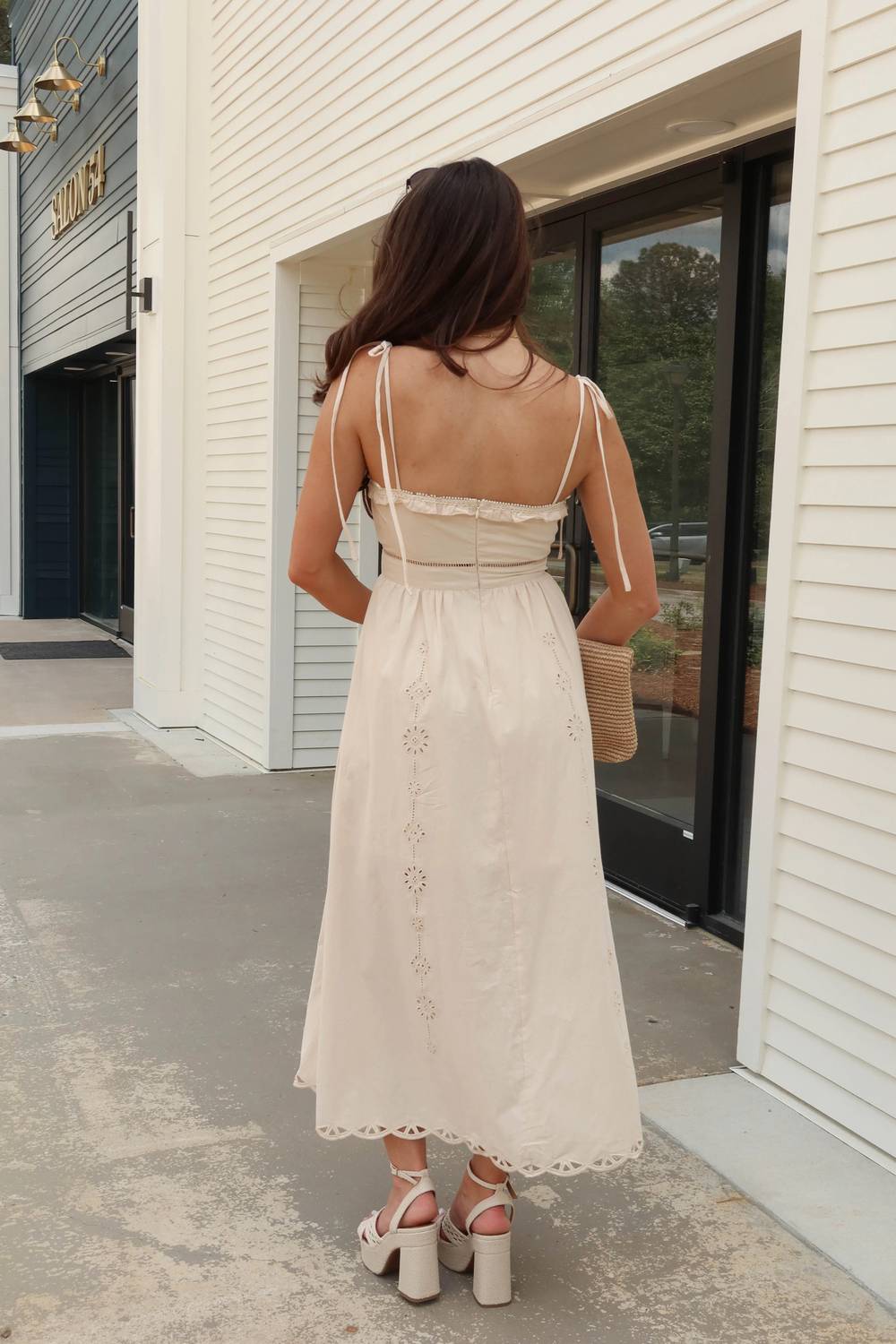 Ophelia Eyelet Midi Dress