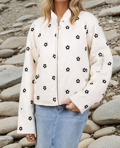 Tory Flower Accent Puff Jacket