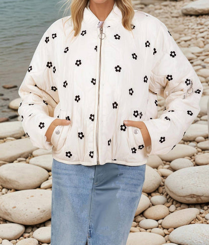 Tory Flower Accent Puff Jacket