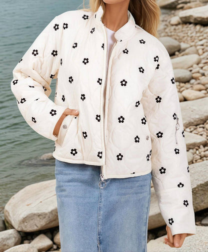 Tory Flower Accent Puff Jacket