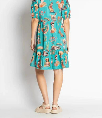Freida Arriba V-neck Mini Dress